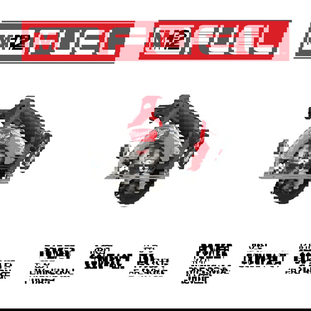 Cordless Circular Saws; Voltage: 12V ; Blade Diameter Compatibility (Inch): 5-3/8 ; Battery Included: Yes ; Battery Chemistry: Lithium-ion ; Speed (RPM): 3850 ; Maximum Depth of Cut at 45 Degrees (Fractional Inch): 1-3/8